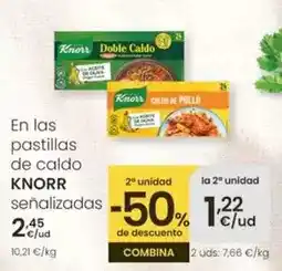Eroski Knorr - en las pastillas de caldo señalizadas oferta