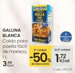 Eroski Gallina blanca - caldo para paella facil de marisco oferta