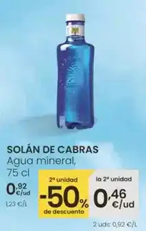 Eroski Solán de cabras - agua mineral oferta