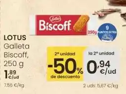 Eroski Lotus - galleta biscoff oferta