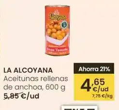 Eroski La alcoyana - aceitunas rellenas de anchoa oferta