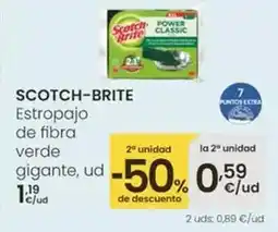 Eroski Scotch-brite - estropajo de fibra verde gigante oferta