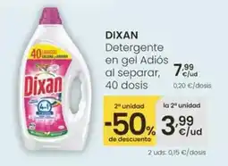 Eroski Dixan - detergente en gel adios al separar oferta