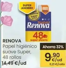 Eroski Renova - papel higiénico suave super oferta