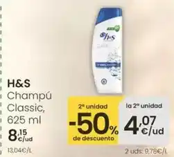 Eroski H&s - champu classic oferta