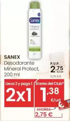 Eroski Sanex - desodorante mineral protect oferta
