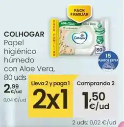 Eroski Colhogar - papel higienico humedo con aloe vera oferta