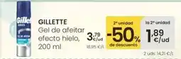 Eroski Gillette - gel de afeitar efecto hielo oferta
