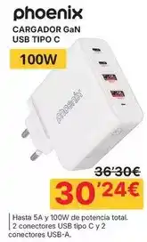 Dynos Informática Phoenix - cargador gan usb tipo c oferta