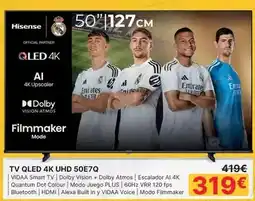 Dynos Informática Hisense - tv qled 4k uhd 50e7q oferta
