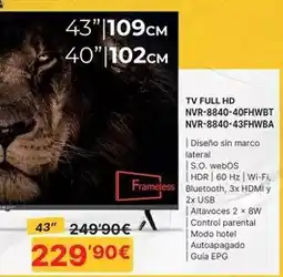 Dynos Informática Hp - tv full hd nvr-8840-40fhwbt nvr-8840-43fhwbba oferta