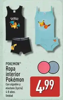 ALDI Pokemon - ropa interior oferta