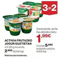 El Corte Inglés Danone - activia frutazko jogur guztietan oferta
