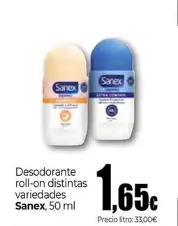 Unide Market SANEX Desodorante roll-on distintas variedades oferta