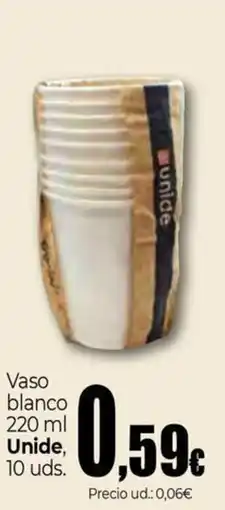 Unide Market UNIDE Vaso blanco oferta