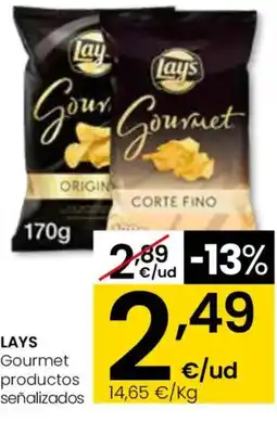 Aliprox LAYS Gourmet productos señalizados oferta
