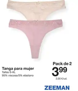Zeeman Tanga para mujer oferta