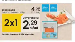 Eroski EROSKI BASIC Salmón ahumado oferta
