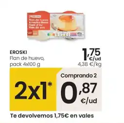 Eroski EROSKI Flan de huevo oferta