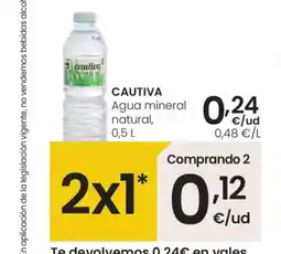 Eroski CAUTIVA Agua mineral natural oferta