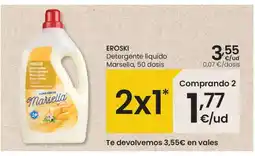 Eroski EROSKI Detergente líquido Marsella, 50 dosis oferta