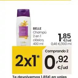 Eroski BELLE Champú 2 en 1 clásico oferta