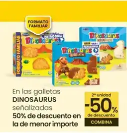Eroski DINOSAURUS En las galletas señalizadas oferta