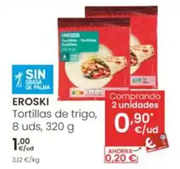 Eroski EROSKI Tortillas de trigo oferta