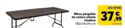 Carrefour Mesa plegable de resina efecto madera oferta