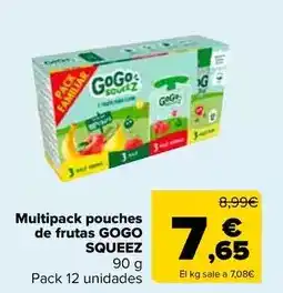 Carrefour Gogo squeez - multipack pouches de frutas oferta
