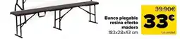 Carrefour Banco plegable resina efecto madera oferta