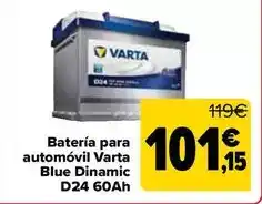Carrefour Varta - batería para automóvil blue dinamic d24 60ah oferta