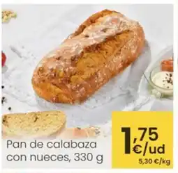 Eroski Pan de calabaza con nueces oferta