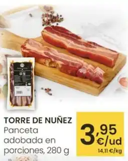 Eroski TORRE DE NUÑEZ Panceta adobada en porciones oferta