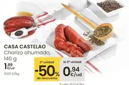 Eroski CASA CASTELAO Chorizo ahumado oferta