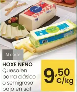 Eroski HOXE NENO Queso en barra clásico o semigraso bajo en sal oferta
