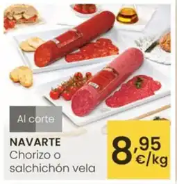Eroski NAVARTE Chorizo o salchichón vela oferta