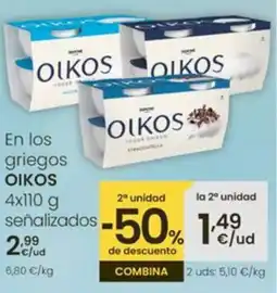 Eroski OIKOS En los griegos señalizados oferta