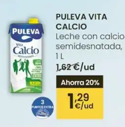 Eroski PULEVA Vita calcio leche con calcio semidesnatada, oferta