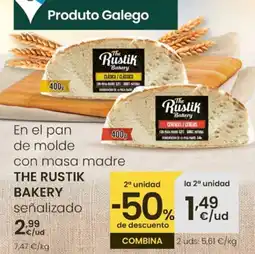 Eroski THE RUSTIK BAKERY En el pan de molde con masa madre oferta