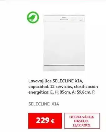 Alcampo Lavavajillas Selecline X14 oferta