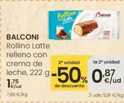 Eroski BALCONI Rollino Latte relleno con crema de leche oferta