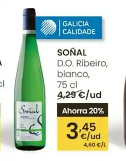 Eroski SOÑAL D.O. Ribeiro, blanco oferta