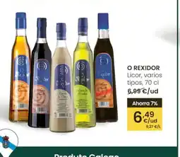 Eroski O REXIDOR Licor, varios tipos oferta