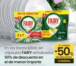 Eroski FAIRY En los lavavajillas en cápsulas señalizados oferta