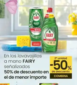 Eroski FAIRY En los lavavajillas a mano señalizados oferta