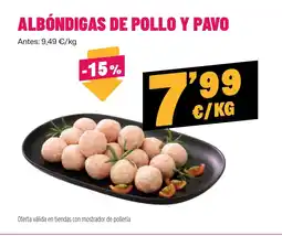 AhorraMas Albóndigas de pollo y pavo oferta