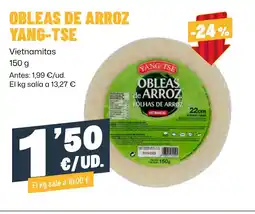 AhorraMas YANG-TSE Obleas de arroz oferta