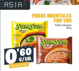 AhorraMas YUM YUM Fideos orientales oferta