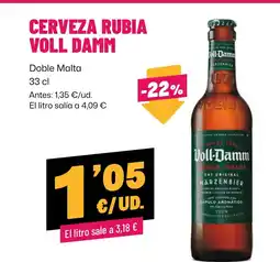 AhorraMas VOLL DAMM Cerveza rubia oferta
